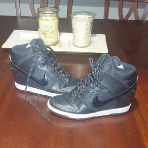 Nike Black High-Top Wedge Sneakers
